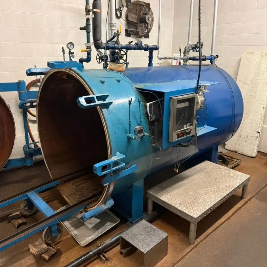 The retort pressure chamber ready for the next batch